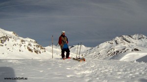 Luis Goñi descansando Snowpark